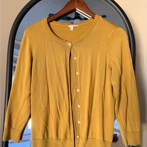 Halogen Mustard Cardigan Sweater